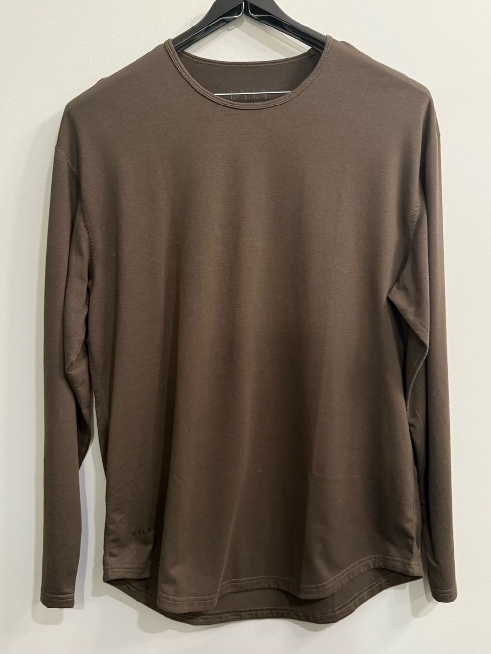 BYLT Basics: Drop-Cut Long Sleeve: BYLT Signature - Olive Green - XL